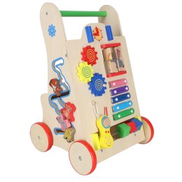 Pchacz dla dziecka chodzik drewniany kostka edukacyjna 6w1