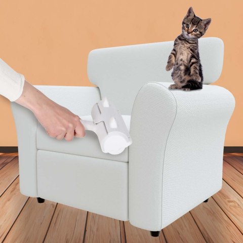 Szczotka wałek rolka do czyszczenia sierści z ubrań tapicerki biała niebieska