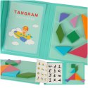Tangram książeczka magnetyczna układanka montessori klocki gra logiczna 3D