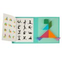 Tangram książeczka magnetyczna układanka montessori klocki gra logiczna 3D
