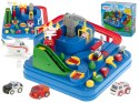 Tor przeszkód interaktywny samochodowy wyścigi parking 3 pojazdy straż radiowóz ambulans, 1 helikopter 32x32cm XXL