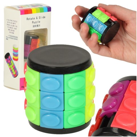 Układanka logiczna łamigłówka walec obrotowy 3 rzędy