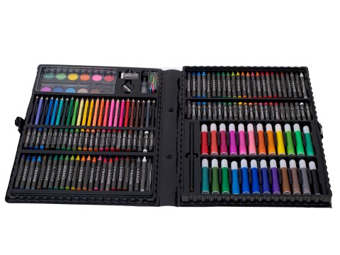 Zestaw do malowania dla dzieci artystyczny plastyczny pędzle kredki mazaki 168el + walizka