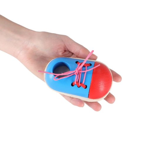 Buty drewniane do nauki sznurowania wiązania sznurowadeł 2 sztuki