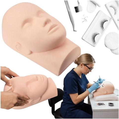 Główka Głowa treningowa do nauki przedłużania rzęs