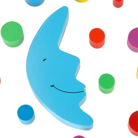 Gra zręcznościowa montessori układanka balansująca klocki drewniane księżyc