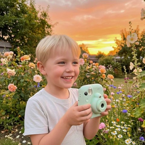 Aparat fotograficzny cyfrowy natychmiastowy 16x 128GB wkłady mazaki zielony