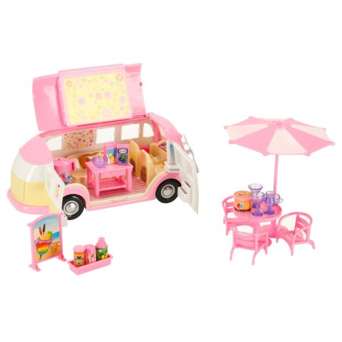 Samochód lodziarnia sklep z lodami kamper rozkładany stolik krzesła 30 elementów