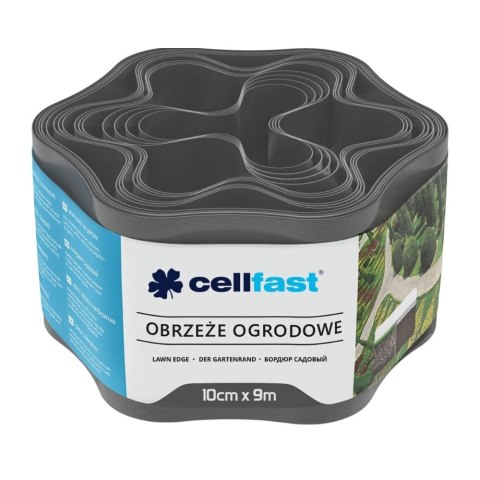 Obżeże ogrodowe 10cmx9m grafitowe