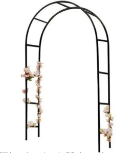 Pergola ogrodowa LUARO łuk uchwyt na róże kwiaty bluszcz pnącza metalowa 240 x 140 cm