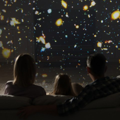 Projektor gwiazd nieba lampka nocna LED USB planetarium planety 12 dysków 360° timer