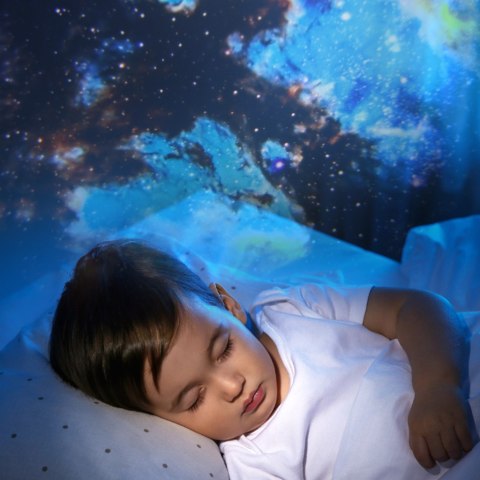 Projektor gwiazd nieba lampka nocna LED USB planetarium planety 12 dysków 360° timer