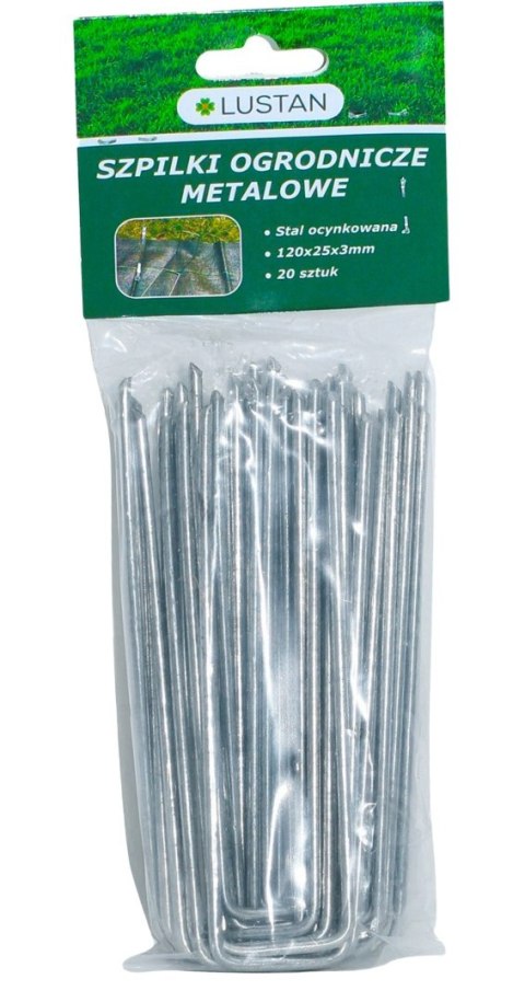 Szpilka metalowa typ U 12x2,5x0,3 cm 20 szt.