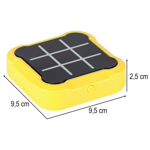 Kółko krzyżyk gra elektroniczna logiczna tic tac toe konsola przenośna żółta