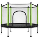 Trampolina do domu ogrodu dla dzieci siatka piłki 140cm 55inch zielona