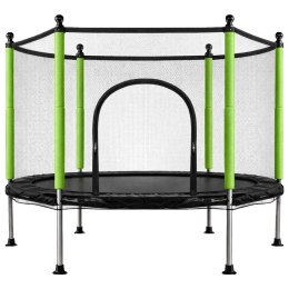 Trampolina do domu ogrodu dla dzieci siatka piłki 140cm 55inch zielona