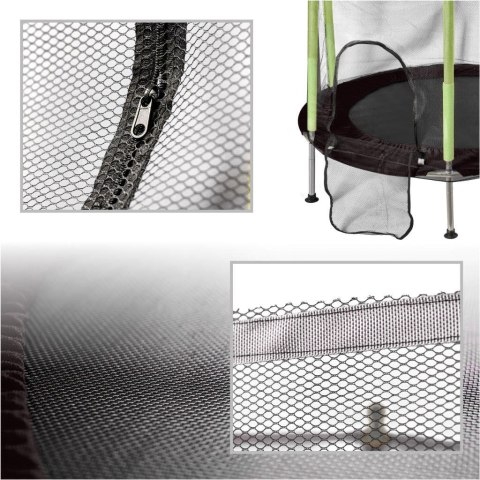 Trampolina do domu ogrodu dla dzieci siatka piłki 140cm 55inch zielona