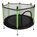 Trampolina do domu ogrodu dla dzieci siatka piłki 140cm 55inch zielona