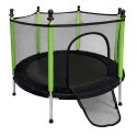 Trampolina do domu ogrodu dla dzieci siatka piłki 140cm 55inch zielona