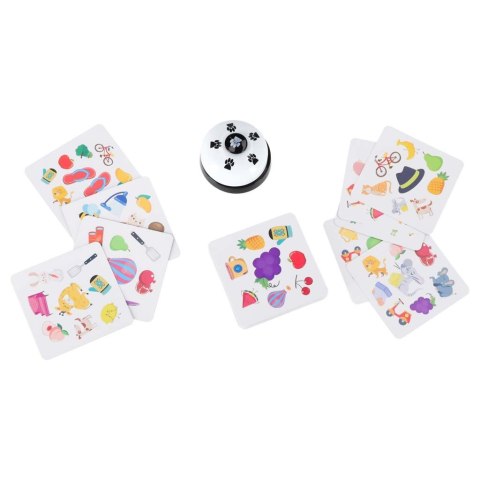 Gra na spostrzegawczość znajdź parę Crazy Flip 54 karty i dzwonek