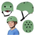 Kask rowerowy dla dziecka Trike Fix dziecięcy regulowany LED M 55-58cm zielony ciemny