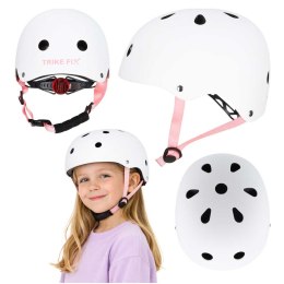 Kask rowerowy dla dziecka Trike Fix dziecięcy regulowany LED S 48-54cm biały