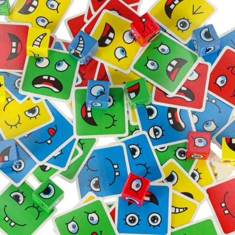 Klocki kreatywne montessori wyzwania zmieniające twarz emocje