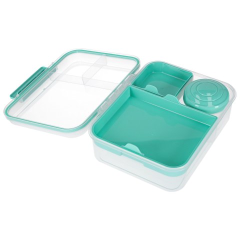 Lunch box śniadaniówka pudełko śniadaniowe z przegródkami dzielone 2200ml miętowe