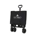 Wózek transportowy LUARO plażowy składany z daszkiem i siatką czarny