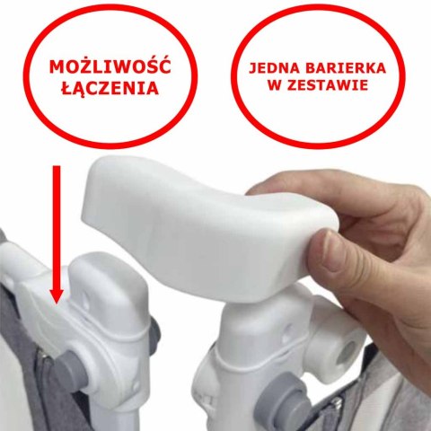 Barierka do łóżka ochronna zabezpieczenie blokada osłona 140cm szara