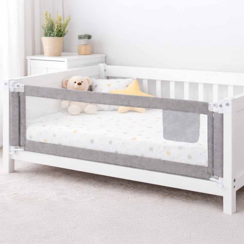 Barierka do łóżka ochronna zabezpieczenie blokada osłona 140cm szara