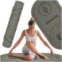 Mata fitness do ćwiczeń jogi wygłuszająca antypoślizgowa 125x61,5x0,6 cm szara
