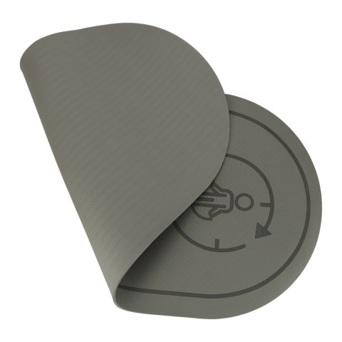 Mata fitness do ćwiczeń jogi wygłuszająca antypoślizgowa 125x61,5x0,6 cm szara