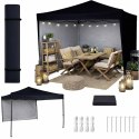 Pawilon ogrodowy LUARO namiot imprezowy handlowy altana 3x3m czarny