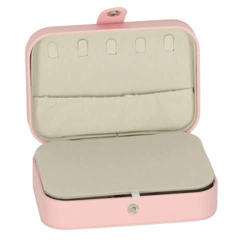 Szkatułka pudełko na biżuterię organizer różowy