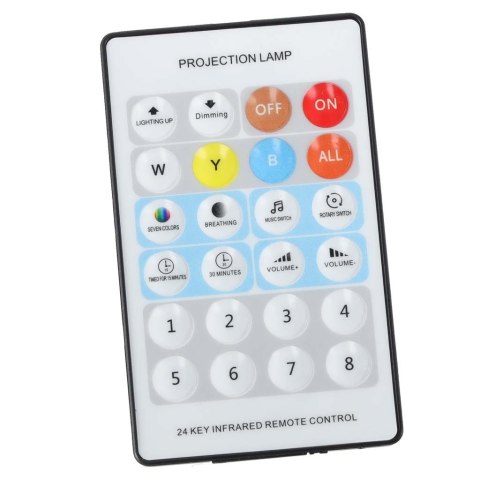 Lampka nocna projektor gwiazd LED USB obrotowy 6 motywów pilot renifer