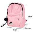 Plecak szkolny młodzieżowy jednokomorowy różowy