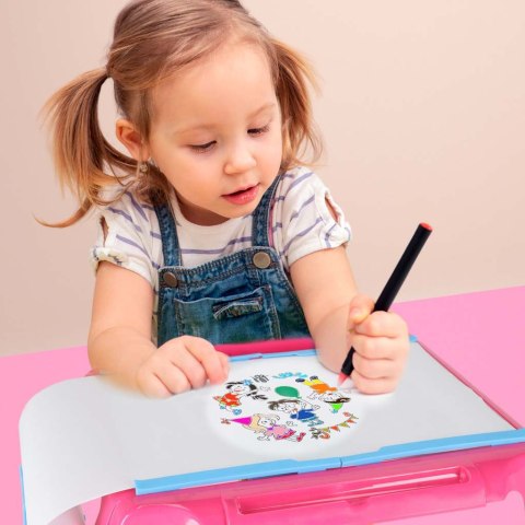 Projektor rzutnik stolik do rysowania karty różowy