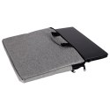 Torba na laptopa 15,6 cali na ramię teczka biznesowa damska męska szara